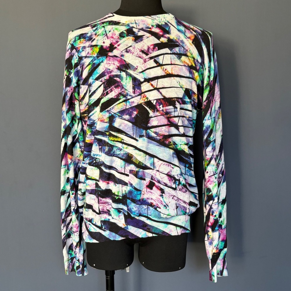 Mens Robert Graham Barrel Sweater | Size S | Linen Blend - Lightweight Geometric - Picture 2 of 7